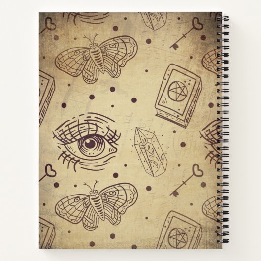 vlinderoogsleutelhartslag van de rode vlinder notitieboek (Achterkant)