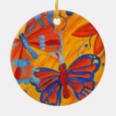 Vlinderornament Keramisch Ornament (Achterkant)