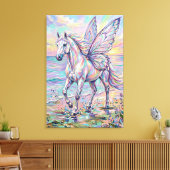 vlinderpaard canvas afdruk (Insitu (Woonkamer))