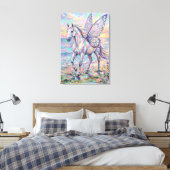 vlinderpaard canvas afdruk (Insitu (Slaapkamer))