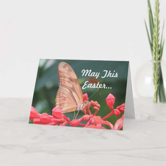 Vlinderpaasgroet Feestdagen Kaart (Voorkant)