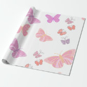 vlinderpakpapier cadeaupapier (Uitgerold)