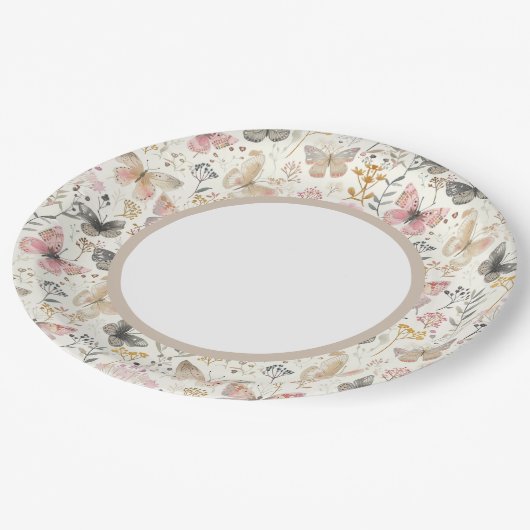 Vlinderpapier Borden, Party Borden Papieren Bordje (Gekanteld)