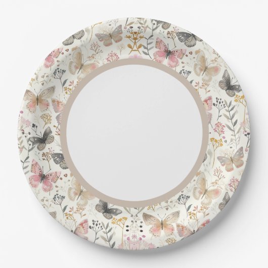 Vlinderpapier Borden, Party Borden Papieren Bordje (Voorkant)