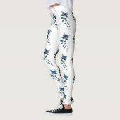 Vlinderparade Leggings Levendig Blauw Vlucht (Links)