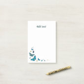 Vlinderparade, mooi sjabloonontwerp post-it® notes (Op bureau)