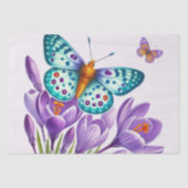 Vlinderparadijs Tussen Bloemen Tissuepapier (Voorkant)
