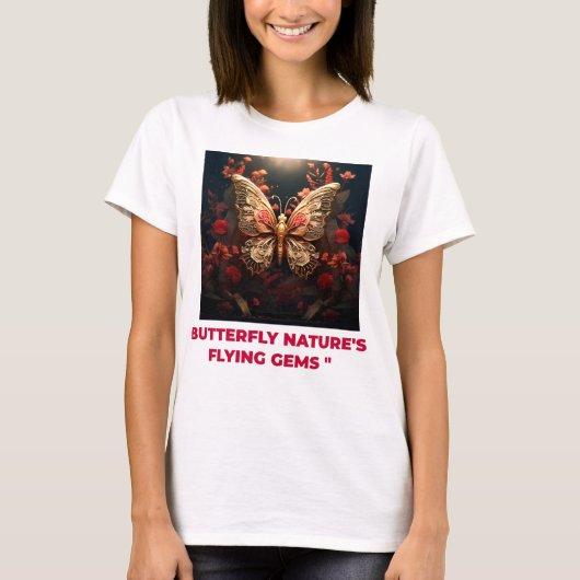 Vlinderpareltjes van natuur t-shirt (Voorkant)