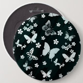 Vlinderpatroon 14 ronde button 6,0 cm (Voorkant /achterkant)