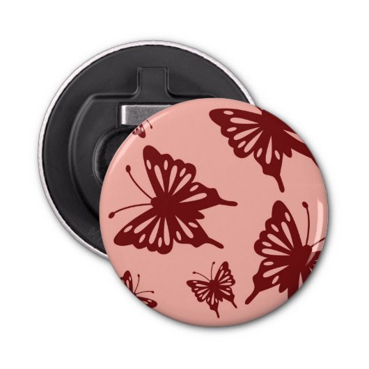 vlinderpatroon 2 button flesopener (Voorkant)