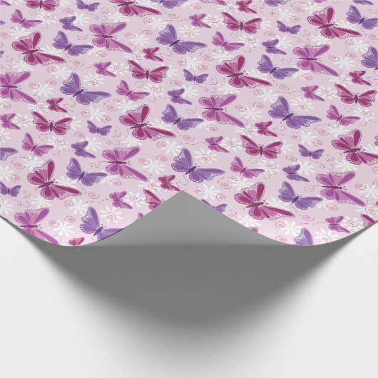 vlinderpatroon 2 cadeaupapier (Hoek)