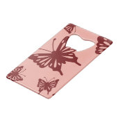 vlinderpatroon 2 creditkaart flessenopener (Achterkant Gekanteld)