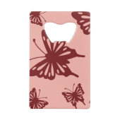 vlinderpatroon 2 creditkaart flessenopener (Achterkant)