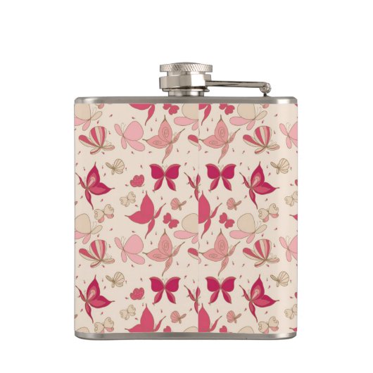 vlinderpatroon 2 heupfles (Achterkant)