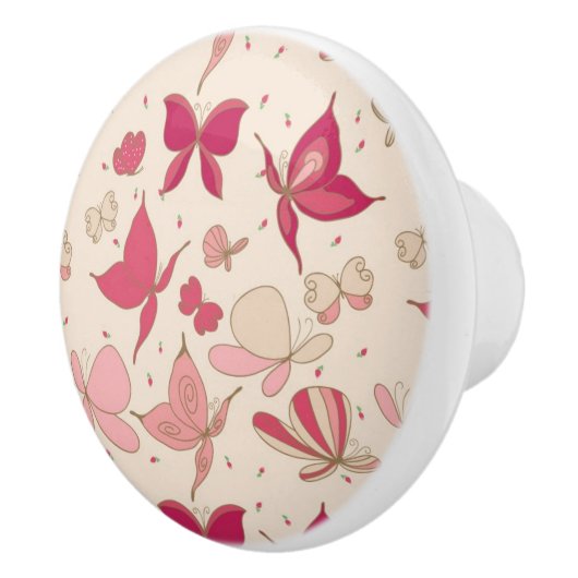 vlinderpatroon 2 keramische knop (Rechts)