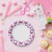 vlinderpatroon 2 papieren bordje (Feest)