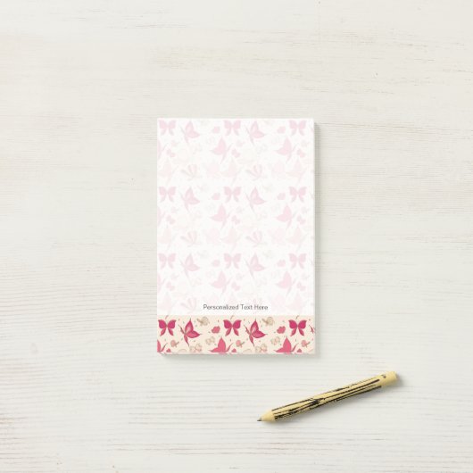 vlinderpatroon 2 post-it® notes (Op bureau)