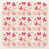 vlinderpatroon 3 kartonnen onderzetters (Voorkant)