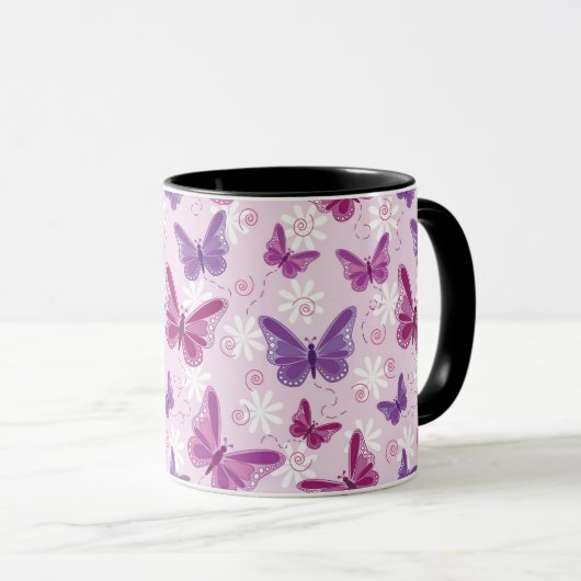 vlinderpatroon 3 mok (Voorkant rechts)