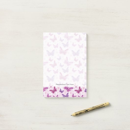 vlinderpatroon 3 post-it® notes (Op bureau)