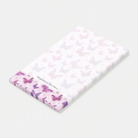 vlinderpatroon 3 post-it® notes (Schuin)