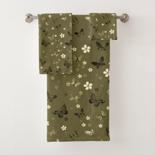 Vlinderpatroon 4 bad handdoek (Insitu)