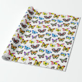 vlinderpatroon cadeaupapier (Uitgerold)