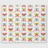 Vlinderpatroon cadeaupapier (Vlak)