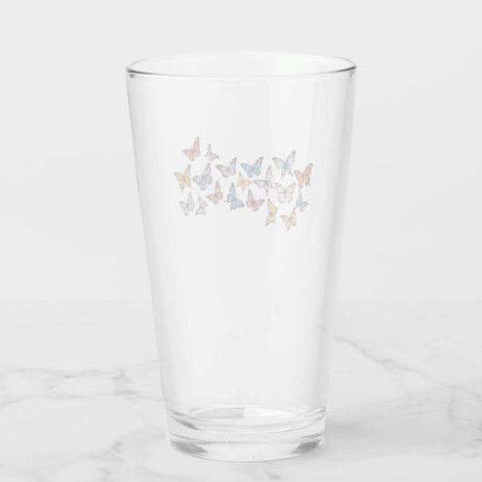 Vlinderpatroon cup glas