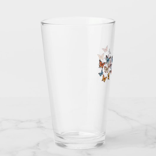Vlinderpatroon cup glas (Rechts)