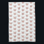 Vlinderpatroon Eenvoudig Modern Roze Theedoek<br><div class="desc">Een prachtig eenvoudig waterverf vlinderpatroon bedekt deze charmante keukenhanddoek. De decoratieve vlinder is in blauw,  koraal en grijs. Ontworpen voor u door BlackBerry Boulevard.</div>
