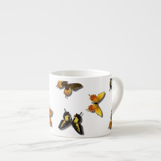  vlinderpatroon espresso kop (Voorkant rechts)