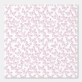 Vlinderpatroon Girly Schattige Wit & Blush Roze Behang (Voorkant)