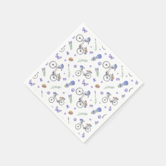 Vlinderpatroon in Franse lavendel Servet (Hoek)