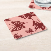 vlinderpatroon kartonnen onderzetters (Schuin)