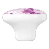 vlinderpatroon keramische knop (Zijkant)