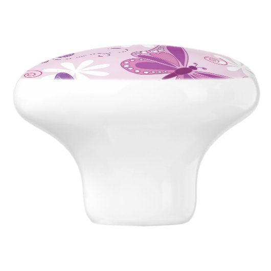 vlinderpatroon keramische knop (Zijkant)