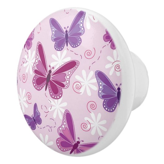 vlinderpatroon keramische knop (Rechts)