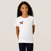 Vlinderpatroon Meisjes T-shirt (Voorkant volledig)