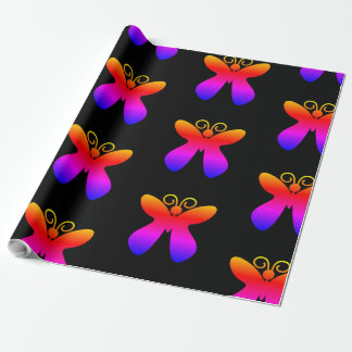 Vlinderpatroon met meerdere kleuren cadeaupapier