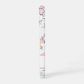 Vlinderpatroon met naam iPhone 16 hoesje (Linkerkant)