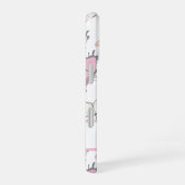 Vlinderpatroon met naam iPhone 16 hoesje (Rechterkant)