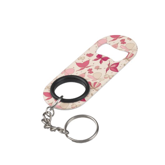 vlinderpatroon mini flessenopener (Achterkant Gekanteld)