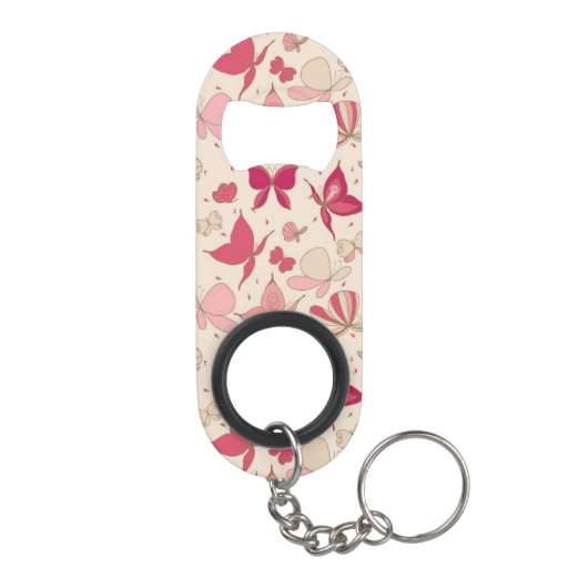 vlinderpatroon mini flessenopener (Achterkant)