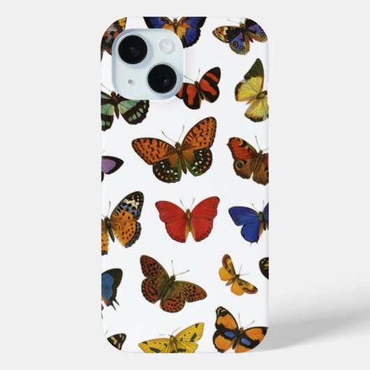 Vlinderpatroon – Natuur geïnspireerde botanische Case-Mate iPhone Case (Achterkant)