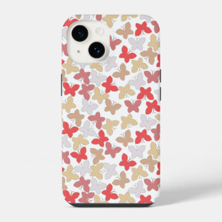 Vlinderpatroon Pastel iPhone 14 Hoesje