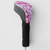 Vlinderpatroon roze Waterverf Golfheadcover (Schuin)