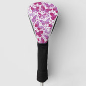 Vlinderpatroon roze Waterverf Golfheadcover (Voorkant)