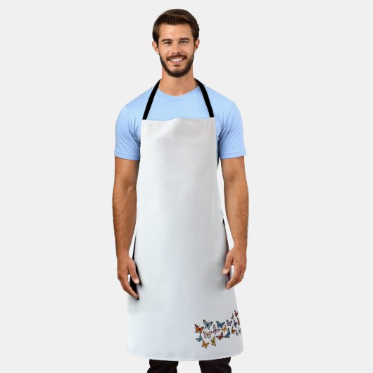 Vlinderpatroon schort (Gedragen)