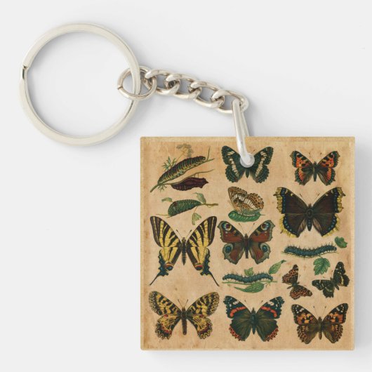  vlinderpatroon Sleutelhanger (Voorkant)